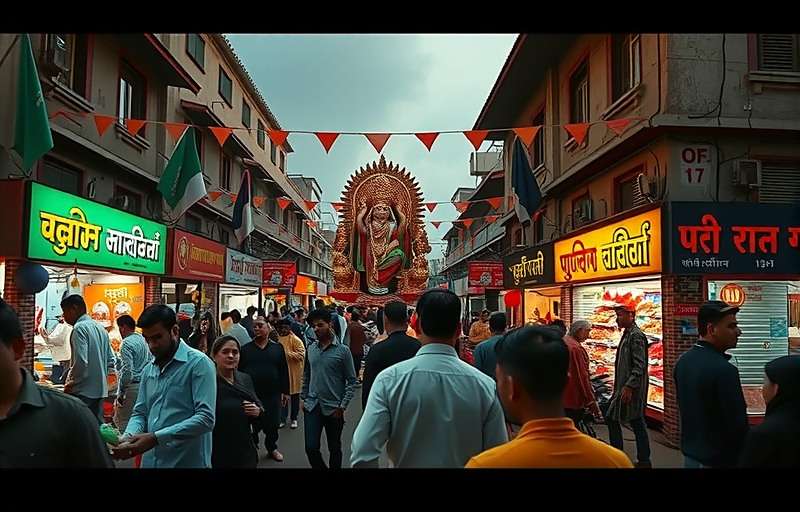 Masala Market Mayhem regional version showing Durga Puja celebrations in Kolkata market